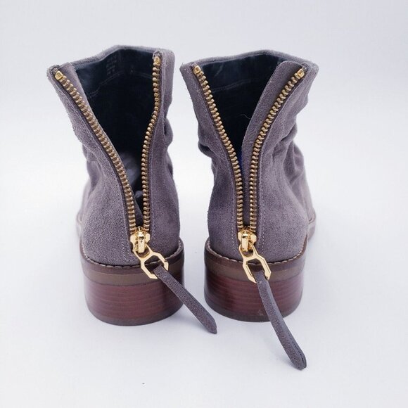 Cole Haan Riona Grand Back Zip Bootie Slouch Ankle Boot Gray Suede Women's 7.5 - Picture 8 of 11